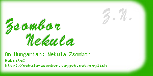 zsombor nekula business card